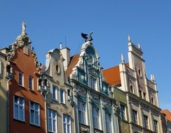 top of old building at sky, poland, gdansk