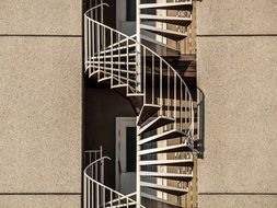 view of the spiral staircase