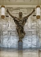 figure of justice in hall, usa, new york city