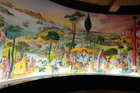 castles panoramic image painting