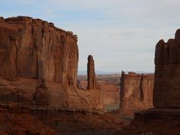 scenic rock formations at evening in monument valley, usa, utah