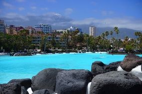 swimming pool tropical resort