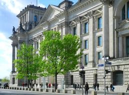 reichstag building at spring, germany, berlin