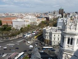 roof view of city, spain, madrid