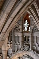 interior of gothic cathedral, fragment, canada, ottawa