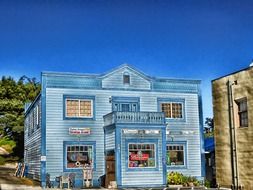 cafÃ© in old small building, usa, california, point arena