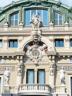 fragment of Monte Carlo Casino and Opera Facade, france, Monaco