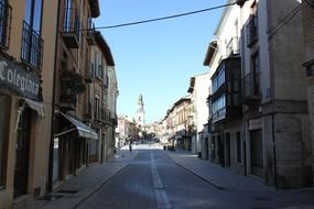 old street with tower