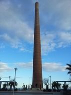 old industrial chimney, spain, malaga