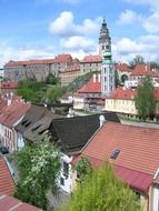 roof view of old town, czech republic, krumlov