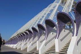 blue fantastic view valencia spain theatre building