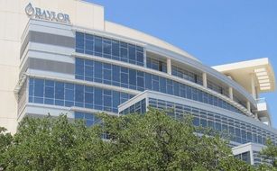 futuristic facade of Baylor University Medical Center, usa, texas, dallas