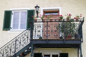 balcony on a building wall