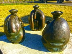 Herders, metal male sculptures, hungary