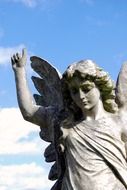 view sculpture of a female with wings