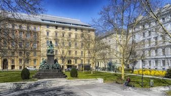 beethoven plaza in the spring, austria, vienna