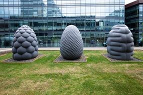 Three sculptures by peter Randall-page artist