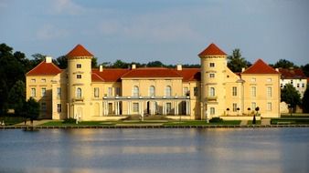 palace at lake, germany, rheinsberg