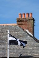 fireplace chimney on the building roof in cornwall