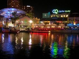 nightlife of clarke quay, singapore