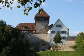 unterhof castle at summer, switzerland, diessenhofen