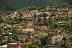 old village at green mountain, italy