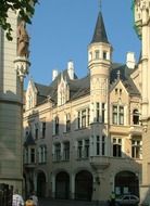 medieval building with turret, latvia, riga