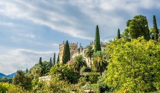 architecture of isola del garda lake italy