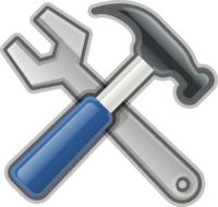 hammer and wrench, repair icon