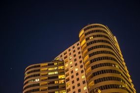 top of apartment building at night sky, australia, sydney, chatswood