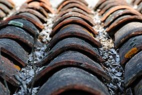 weathered roof tiles