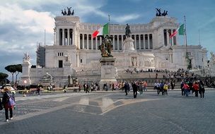 Statue of Emmanuel II in a Rome