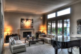 luxury modern interior of living room