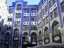 Die Hackeschen Hoefe, Art Nouveau buildings with shops, germany, berlin