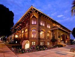 ymca building, Life Arts Center at evening, usa, california