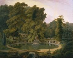garden painting on canvases thomas daniell