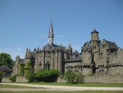 gothic church of medieval castle Loewenburg, germany, kassel