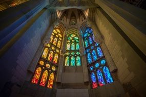 Colorful window interior barcelona architecture