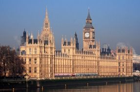 view of the Palace of Westminster with big ben