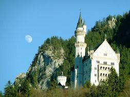 neuschwanstein castle on mountain, germany, Schwangau