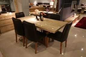 table and chairs in dining room, interior design