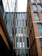 A modern building with a glass facade