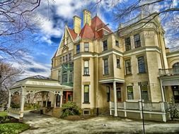 victorian house with porch and terrace, usa, pennsylvania, pittsburgh