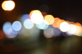 Unfocused road traffic lights