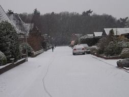 snowfall in village