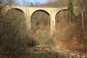 old bridge viaduct railway nature