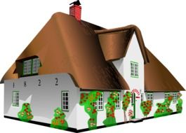 old village house with roof windows