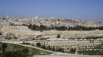 temple mount in holy city, israel, jerusalem