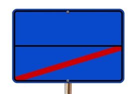 blue signpost