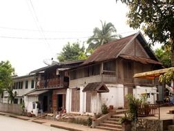 architecture in luang prabang city in laos